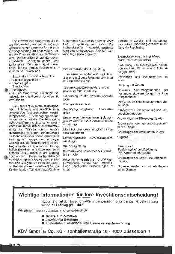 Vorschauseite 3: Leitung von Altenheimen Eine sozial-gerontologisch orientierte Zusatzausbildung