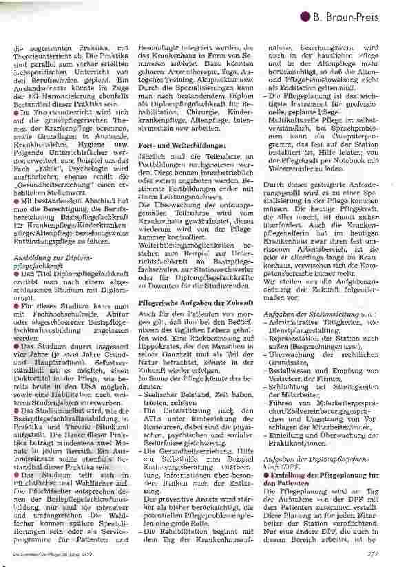 Vorschauseite 2: Braun-Preis 98. Das Krankenhaus von übermorgen 1. Platz für Schulen im Sozialund Gesundheitswesen. Krankenpflegeschule am DRK-Krankenhaus Wilhelm Augustea, Ratzeburg