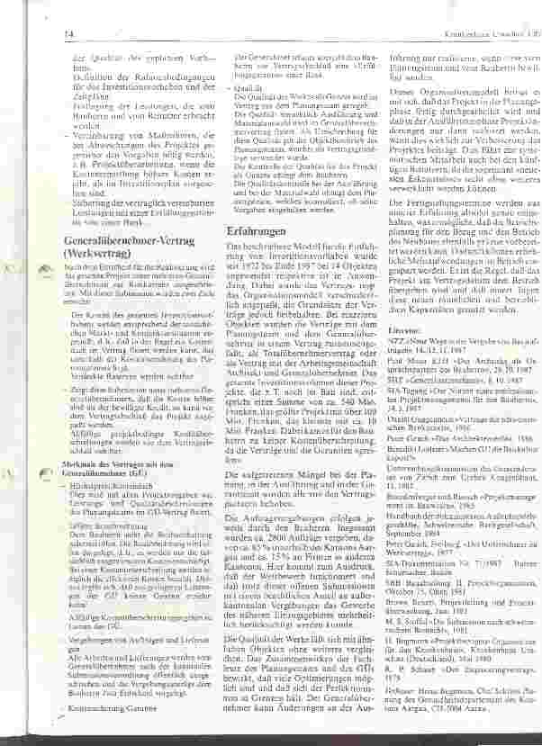 Vorschauseite 2: Realisierung von großen Investitionsvorhaben mit der Sicherung von Qualität und Kosten durch Verträge für die Planung und Ausführung