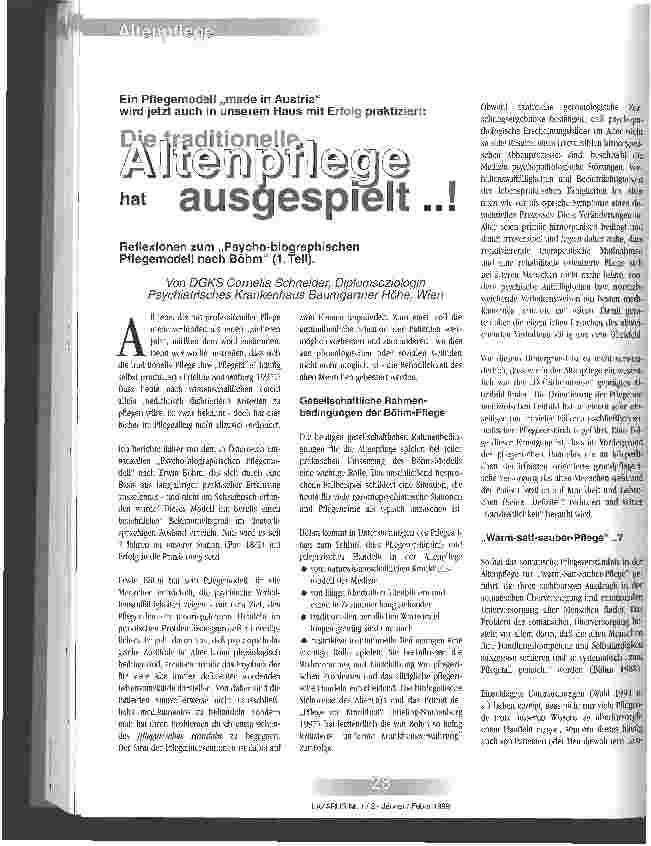 Vorschauseite 1: Die traditionelle Altenpflege hat ausgespielt...!
