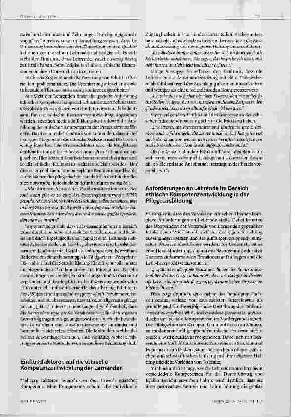 Vorschauseite 3: Ethische Kompetenz in der Pflegeausbildung