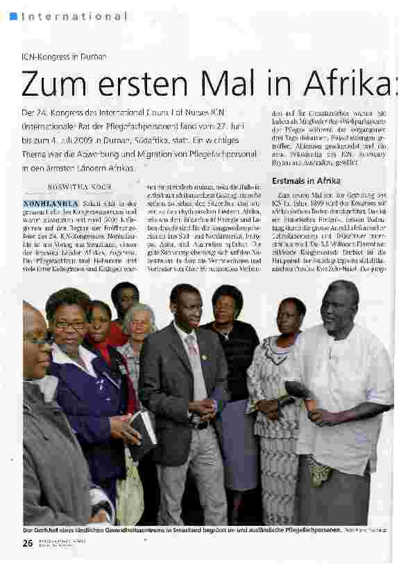Vorschauseite 1: Zum ersten Mal in Afrika: Krise und Hoffnung