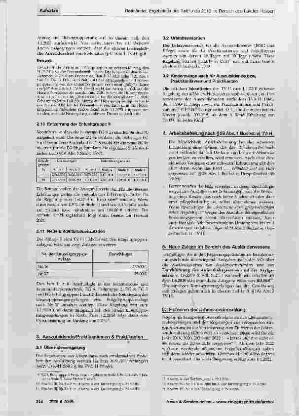 Vorschauseite 4: Ergebnisse der Tarifrunde 2019 im Bereich des Landes Hessen