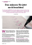 Vorschauseite 1: Das müssen Sie jetzt noch beachten!