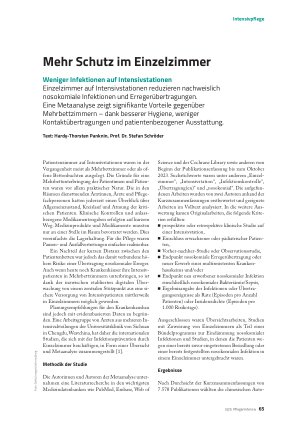 Vorschauseite 2: Mehr Schutz im Einzelzimmer