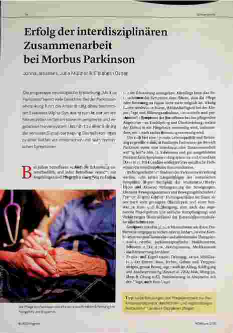 Vorschauseite 1: Erfolg der interdisziplinären Zusammenarbeit bei Morbus Parkinson