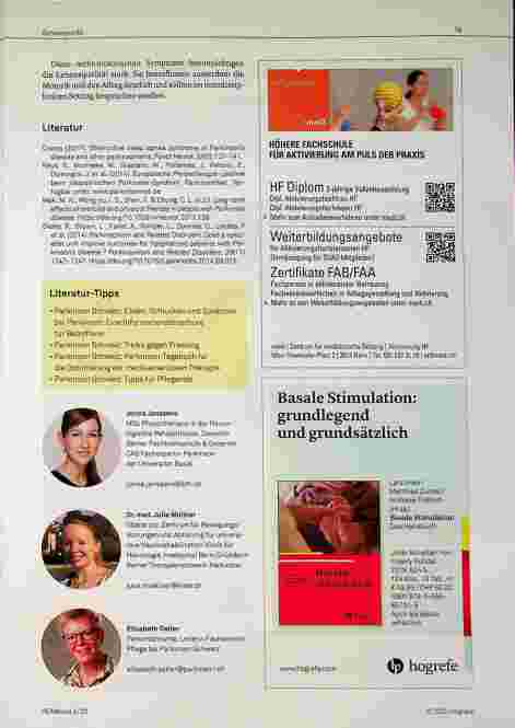 Vorschauseite 6: Erfolg der interdisziplinären Zusammenarbeit bei Morbus Parkinson
