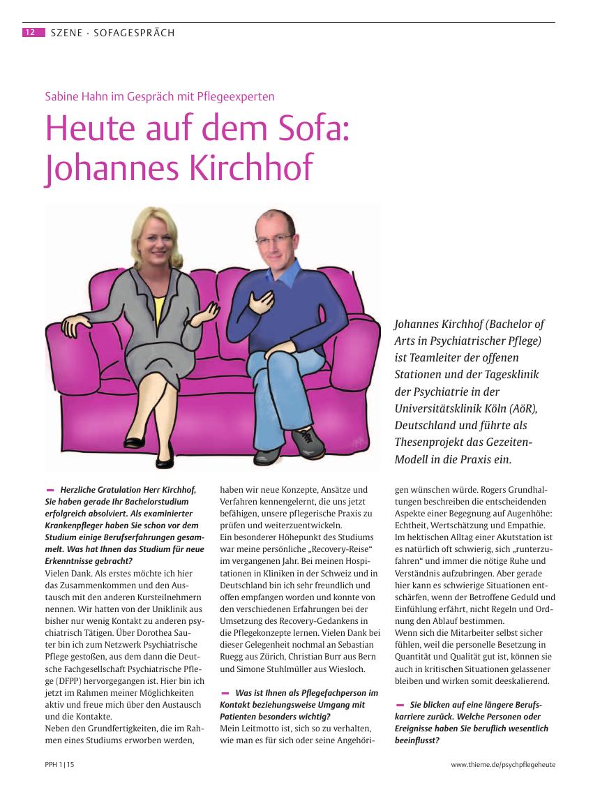 Vorschauseite 1: Heute auf dem Sofa: Johannes Kirchhof