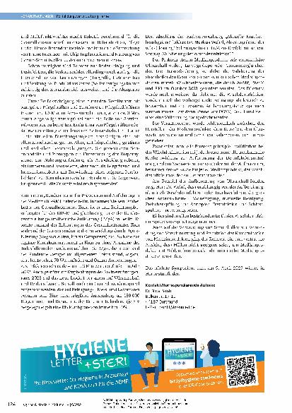 Vorschauseite 4: „Aktuelle Krankenhaushygiene“ Fortbildungsveranstaltung am 10. April 2024 in Herne.