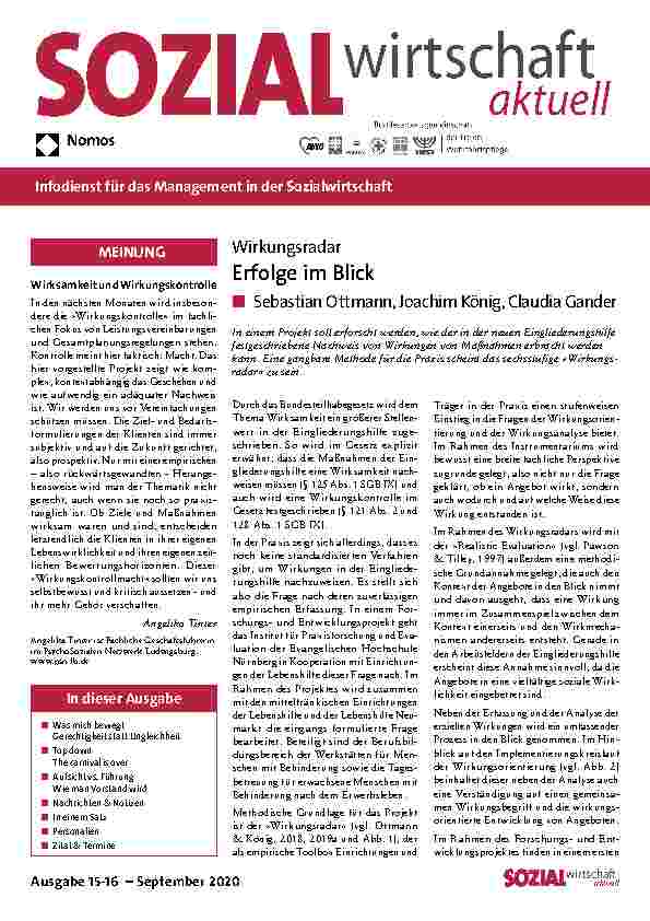 Vorschauseite 1: Wirkungsradar - Erfolge im Blick