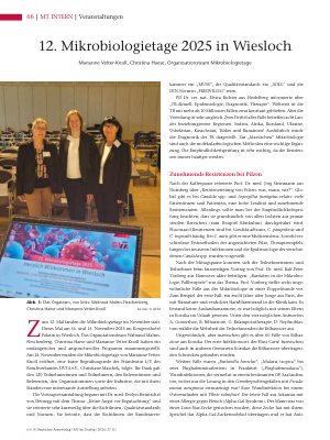 Vorschauseite 1: 12. Mikrobiologietage 2025 in Wiesloch