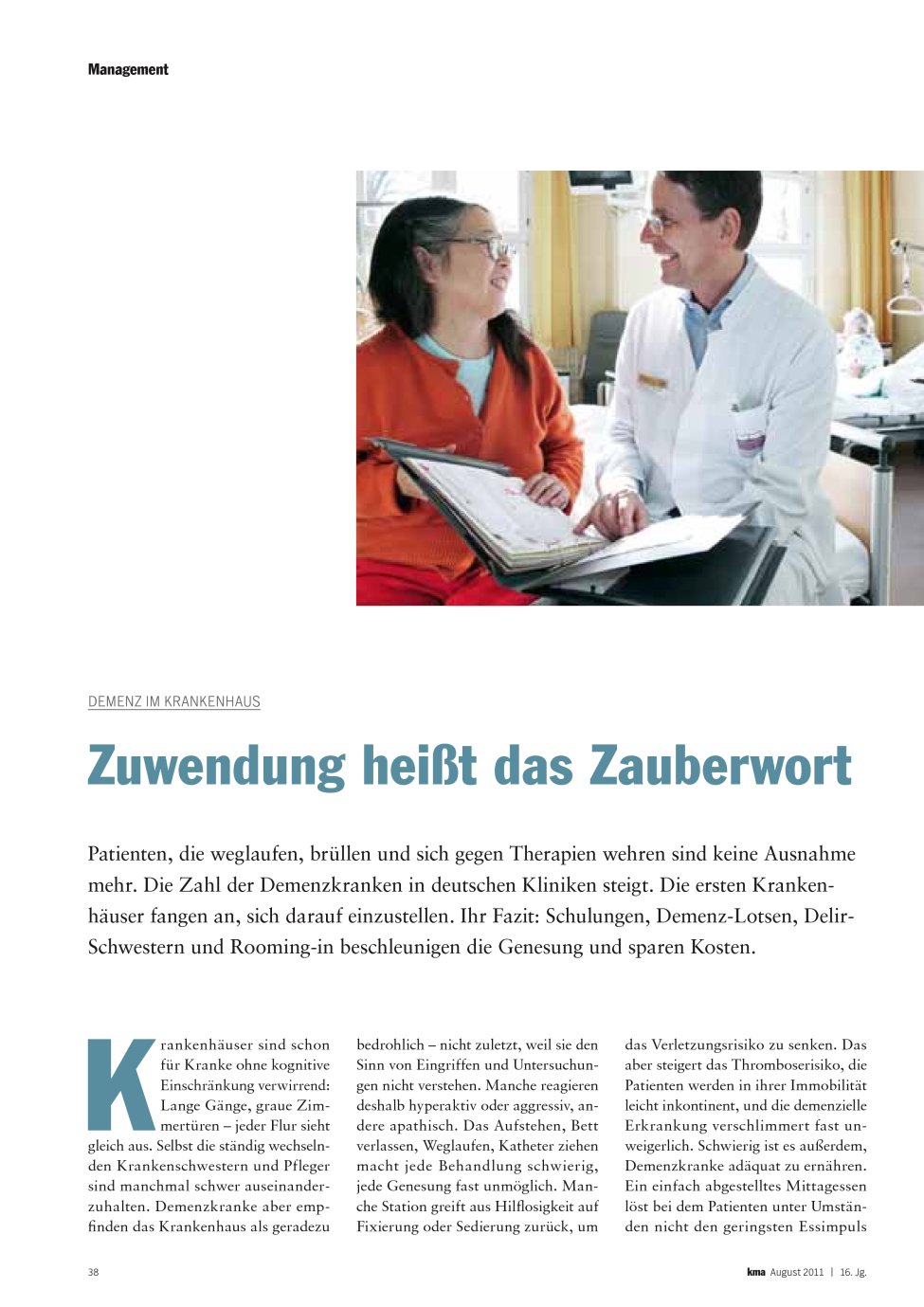 Vorschauseite 1: Zuwendung heißt das Zauberwort