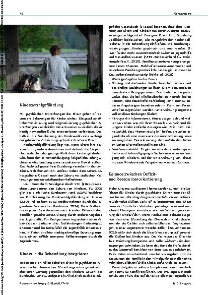 Vorschauseite 2: Zwischen Vernachlässigung und Nocebo Kinder psychisch kranker Eltern in psychiatrischen Arbeitsfeldern