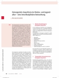 Vorschauseite 1: Osteogenesis imperfecta im Kindesund Jugendalter - eine interdisziplinäre Betrachtung