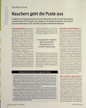 Vorschauseite 1: Rauchern geht die Puste aus.