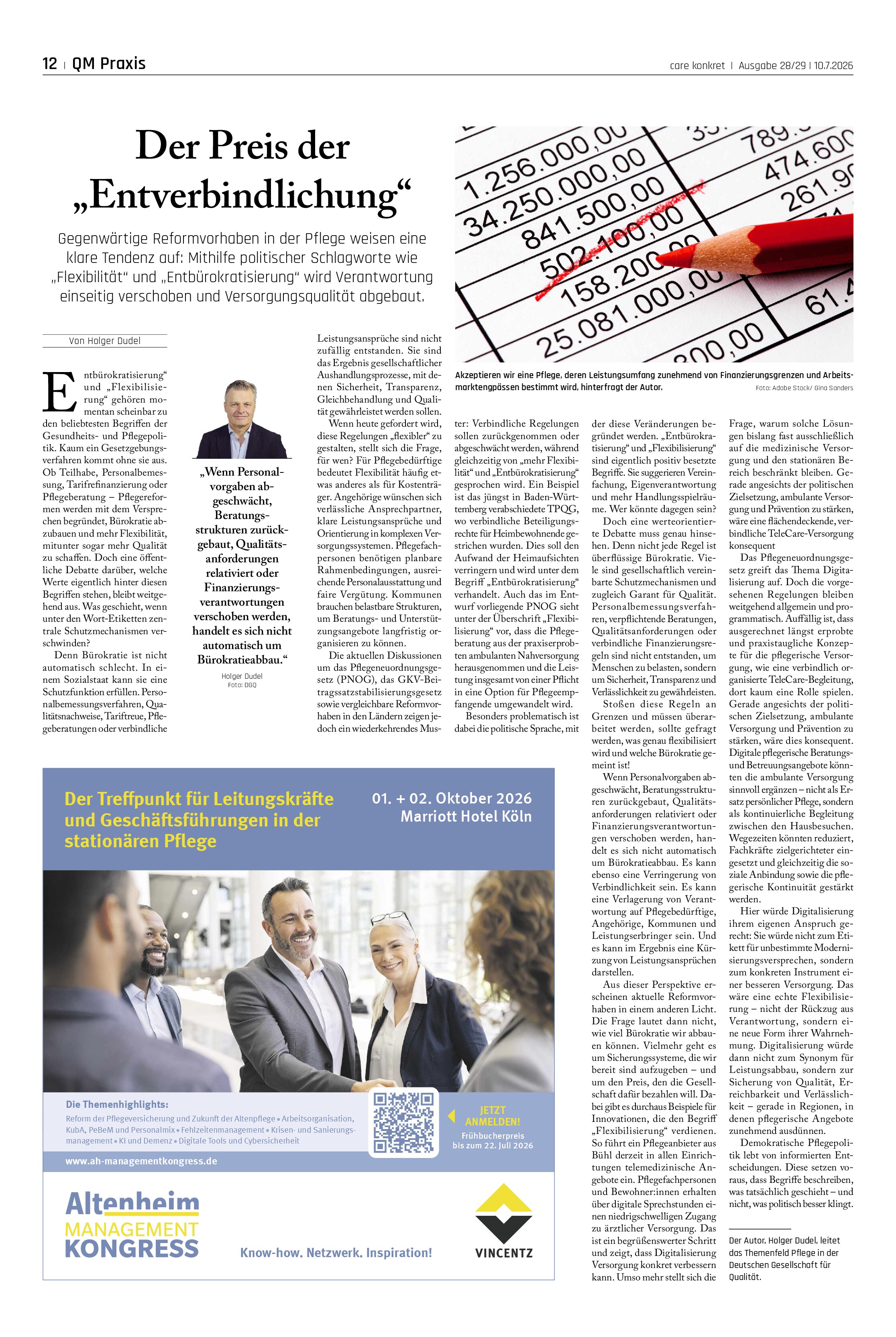 Vorschauseite 1: Der Preis der „Entverbindlichung“