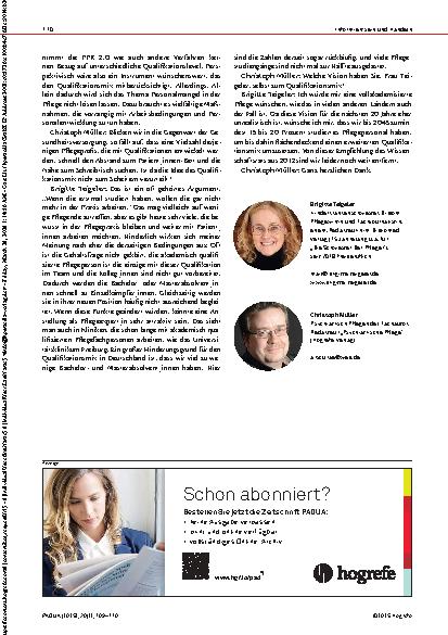 Vorschauseite 2: „Ich würde mir eine vollakademisierte Pflege wünschen“