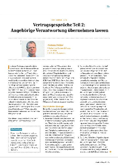 Vorschauseite 1: Vertragsgespräche Teil 2: Angehörige Verantwortung übernehmen lassen