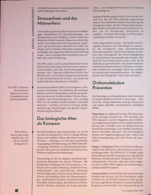 Vorschauseite 3: Zehn Jahre zu früh. Warum das Männerherz für Longevity zählt