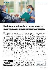 Vorschauseite 1: Handreichung für Besuche in Heimen präsentiert.