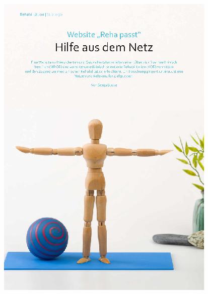 Vorschauseite 1: Website „Reha passt“ Hilfe aus dem Netz