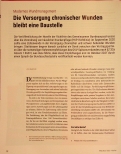 Vorschauseite 1: Die Versorgung chronischer Wunden bleibt eine Baustelle.