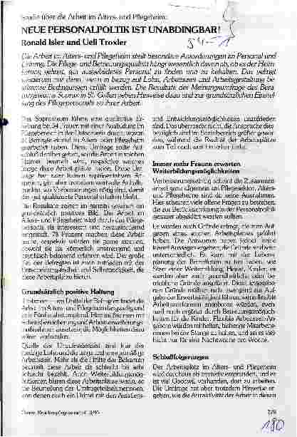 Vorschauseite 1: Neue Personalpolitik ist unabdingbar!