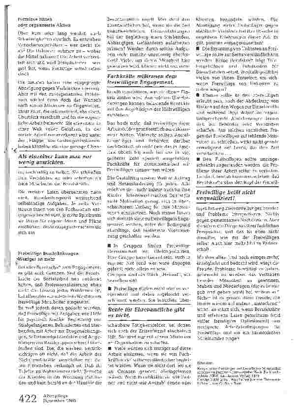 Vorschauseite 2: Freies soziales Engagement - Antwort mündiger Bürger