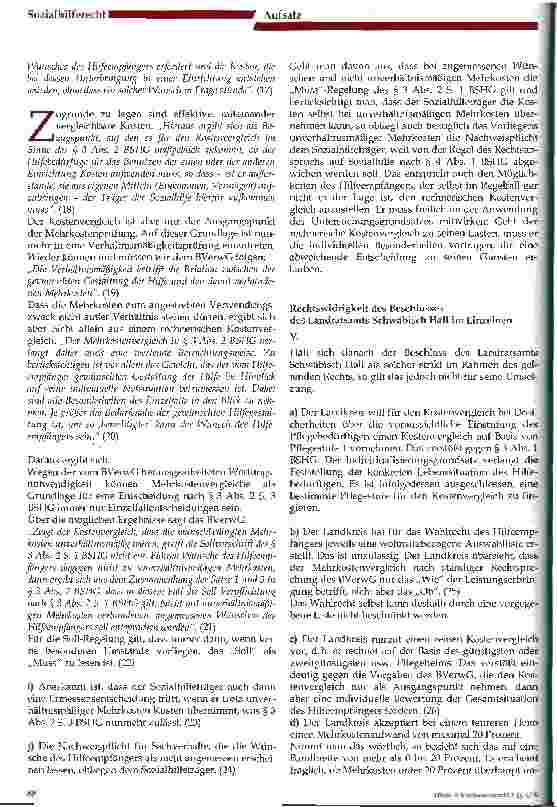 Vorschauseite 4: Die Beschränkung der freien Heimplatzwahl für Sozialhilfeempfänger