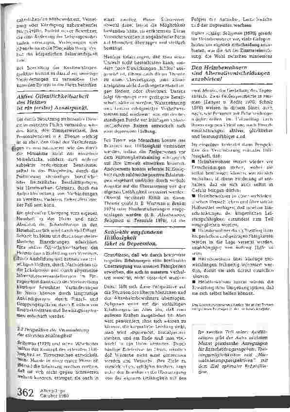 Vorschauseite 3: Wege aus der Resignation (I)