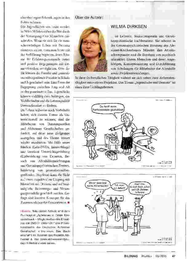 Vorschauseite 5: WIE KOMMT ALZHEIMER IN DIE SCHULEN?