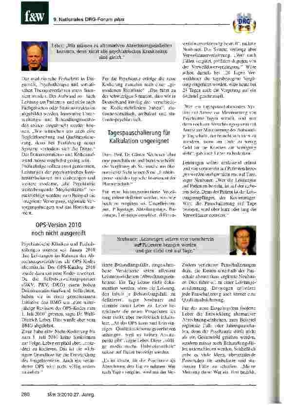 Vorschauseite 2: Das neue Entgeltsystem Psychiatrie