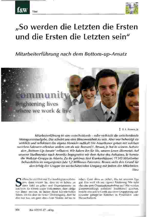 Vorschauseite 1: „So werden die Letzten die Ersten und die Ersten die Letzten sein