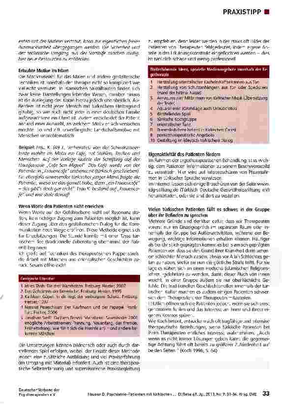 Vorschauseite 3: Psychiatrie-Patienten mit türkischen Wurzeln