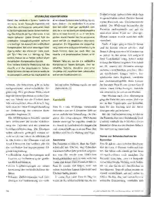 Vorschauseite 2: Schwindeltraining - eine evidenzbasierte Therapie