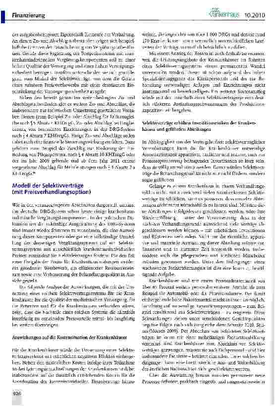 Vorschauseite 6: Selektiv statt kollektiv? Warum Selektivverträge dem Cesundheitssystem nicht helfen