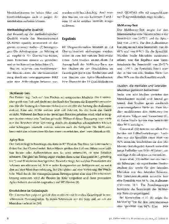 Vorschauseite 3: Differenzialdiagnostik bei Meniskusverletzungen
