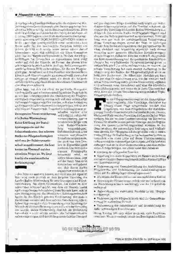 Vorschauseite 2: Die begonnene Reform mit einem Gesamtkonzept zur Pflege fortführen