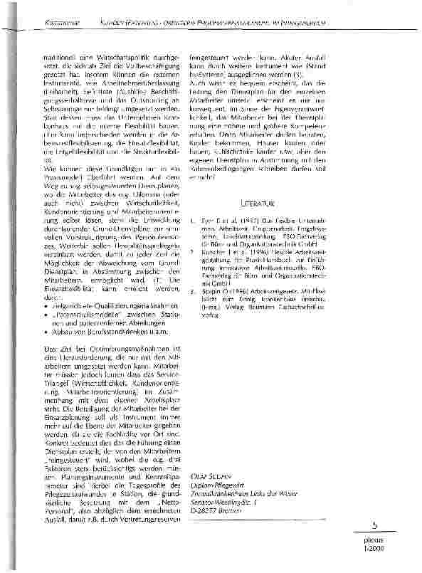 Vorschauseite 2: Kunden (Patienten)-orientierte Personaleinsatzplanung im Intensivbereich