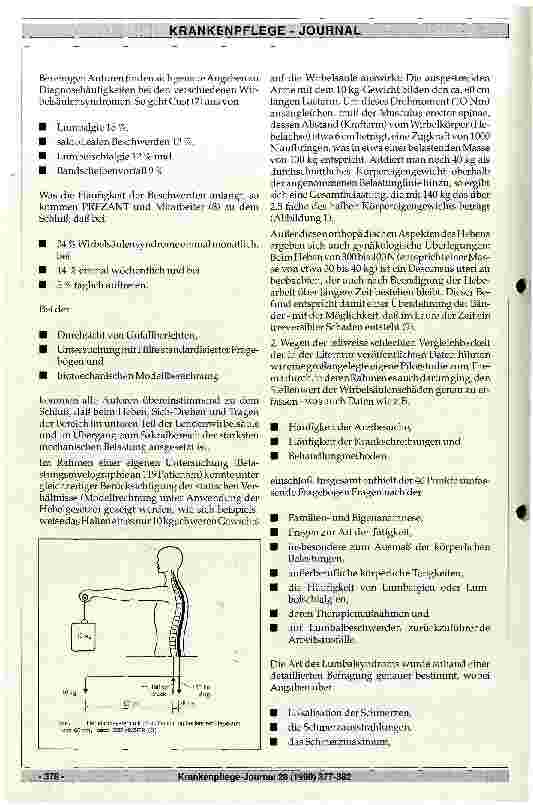 Vorschauseite 2: Aspekte der Belastung und Beanspruchung des Stützund Bewegungsapparates beim Klinikpersonal