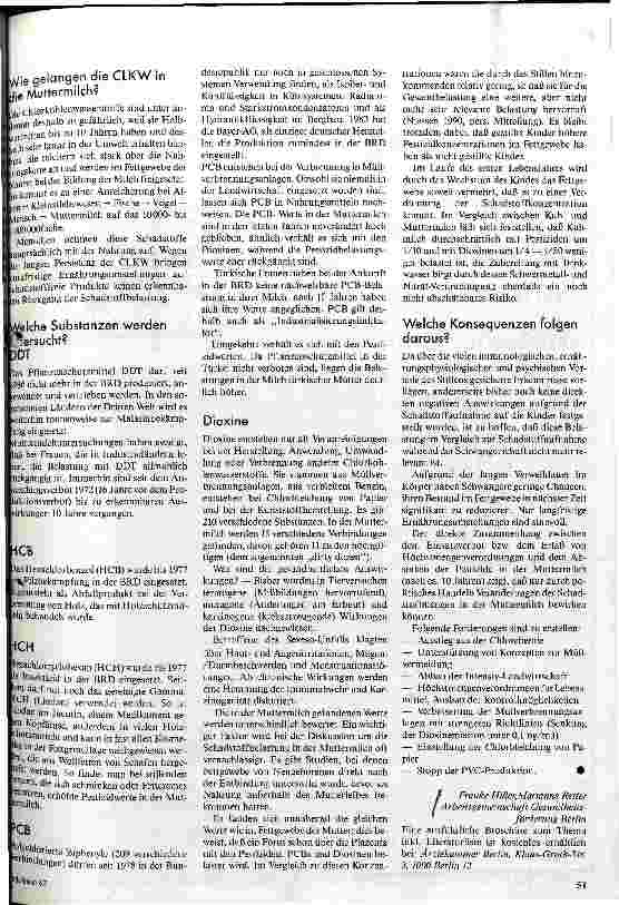 Vorschauseite 2: Risiko stillen - Schadstoffe in der Muttermilch