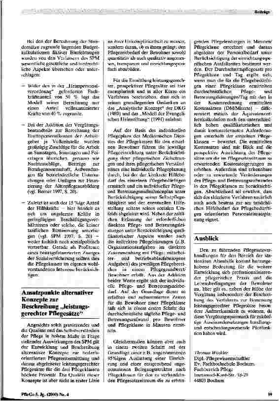 Vorschauseite 5: Leistungsgerechte Pflegesätze im Bereich Stationärer Altenhilfe nach dem Pflegeversicherungsgesetz Eine kritische Auseinandersetzung mit dem Standart-Pflegesatz-Modell