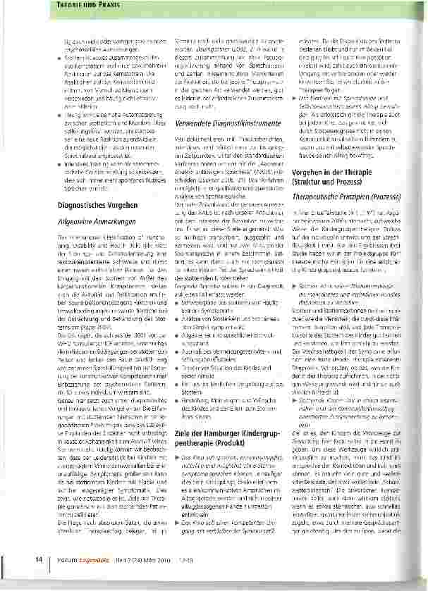 Vorschauseite 3: Die Hamburger Gruppentherapie für stotternde Kinder