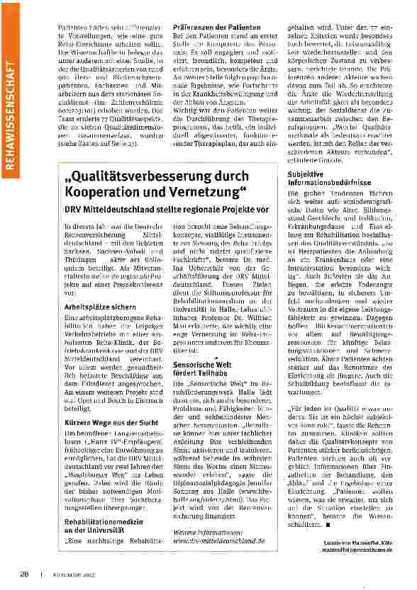 Vorschauseite 3: Auf die Patienten kommt es an