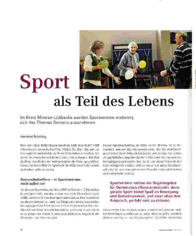 Vorschauseite 1: Sport als Teil des Lebens