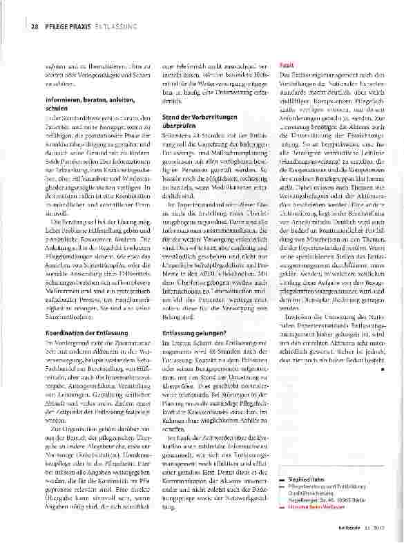 Vorschauseite 3: Patienten gut geplant entlassen