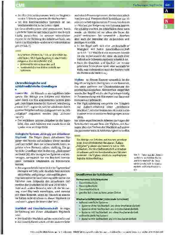 Vorschauseite 2: Berufliche Belastungen in der Anästhesiologie Belastungen und gesundheitliche Störungen durch Schichtarbeit