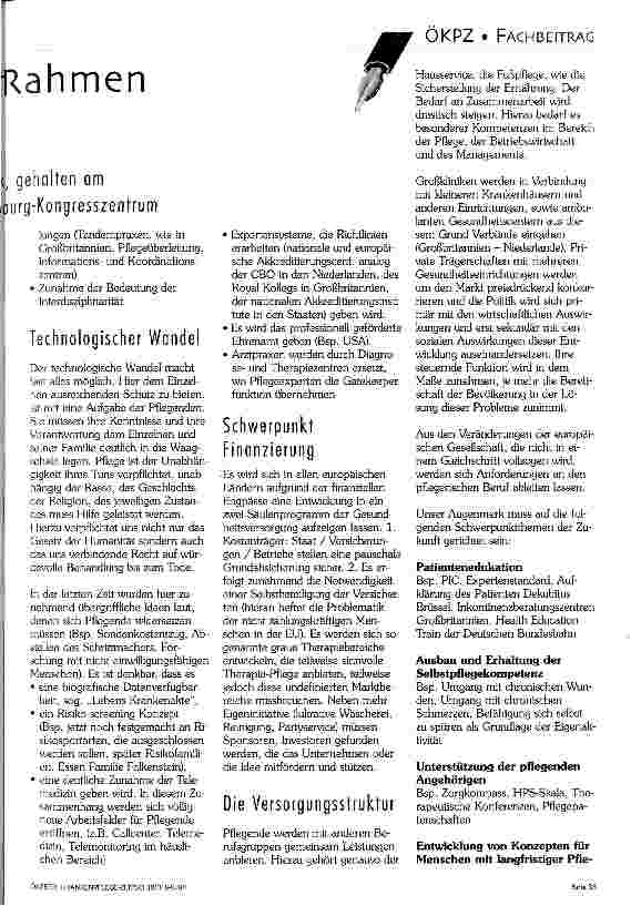 Vorschauseite 2: Pflege und Gesundheitswesen im Rahmen der EU-Integration