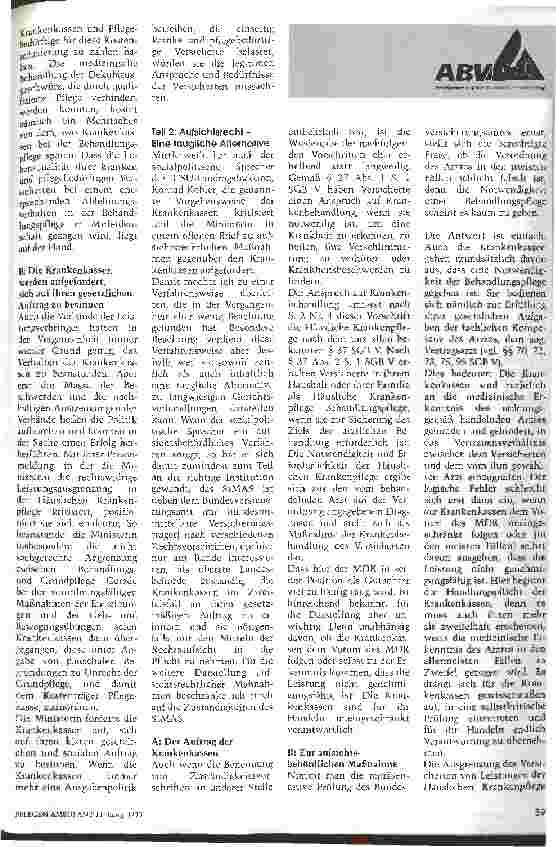 Vorschauseite 2: Ministerin kritisiert rechtswidrige Leistungsausgrenzungen in der Häuslichen Krankenpflege