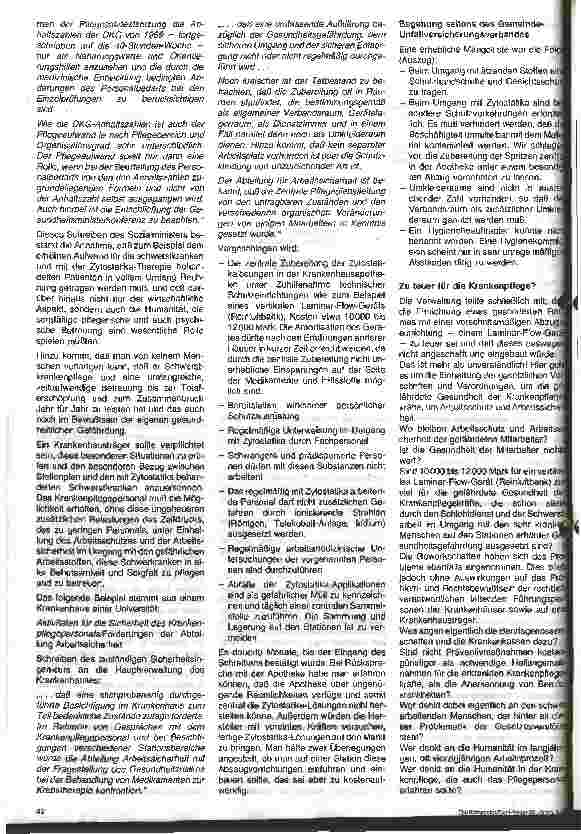 Vorschauseite 4: Sicherer Umgang mit Zytostatika 2. Teil: Praktische Umsetzung